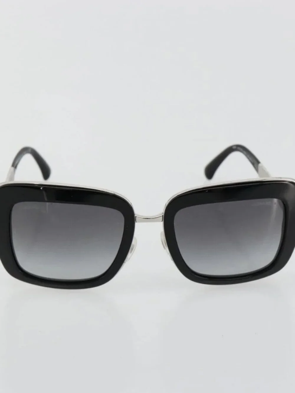 CHANEL Sunglasses plastic Black CC Auth BA13441M